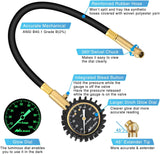 Tire Pressure Gauge 100PSI Heavy Duty Large 2 Inch Glow Dial ANSI B40.1 Certified Air Chucks Accurate Reading with Extended Hose for Truck Semi Truck ATV Motorhome Cars & RV Accessories