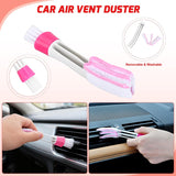Automotive Tools 15PCS Car Detailing Kit Auto Cleaning Tools Wash Set with Storage Carry Bag Beginners Easy to Use for Interior Exterior Car Care Clean Windshield Dashboard Seat Air Vents Wheels Tires, Red