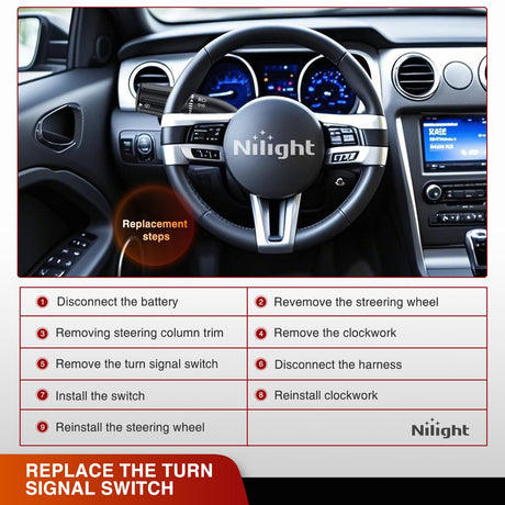 Turn Signal Switch Compatible with 2010 2011 2012 2013 2014 Ford Mustang Windshield Wiper Multifunction Combination Lever Switches