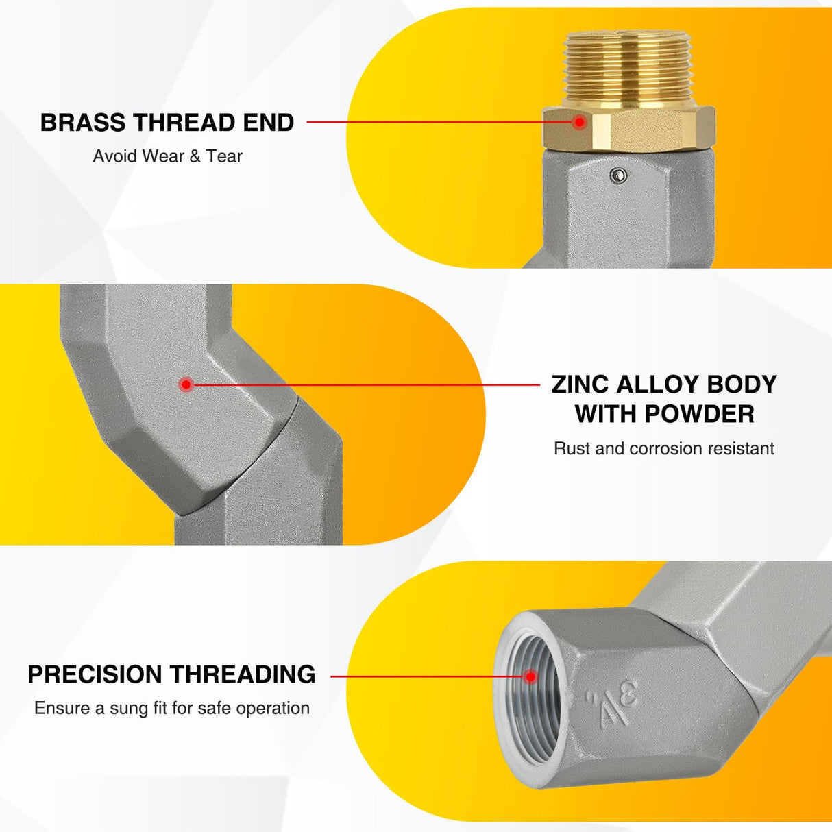 3/4 Inch NPT Fuel Hose Swivel, 360 Rotating Connector for Fuel Transfer Hose Nozzle Pump Diesel Gasoline Kerosene