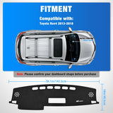 Dash Cover for Toyota Rav4 2014-2018, Custom Fit Suede Mat | Non-Slip Backing, Reduce Sun Glare and Protect the Dashboard from UV Exposure