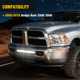 Hidden Bumper Mounting Brackets for 2009-2018 Dodge Ram 2500 3500 | Designed for 20 Inch Straight LED Light Bar,Heavy-Duty Steel,Front Lower Hidden Bumper Brackets