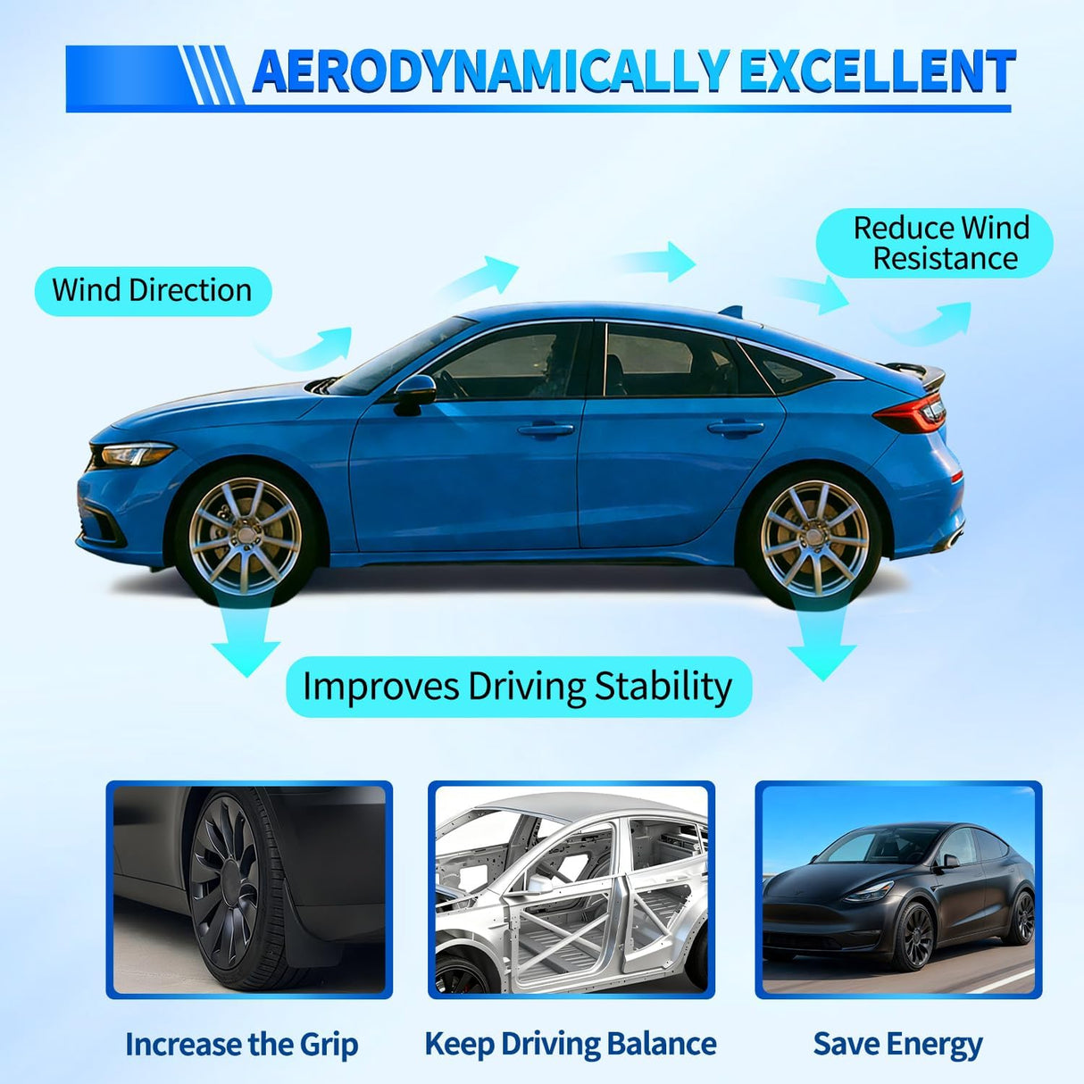 Spoiler Fit for Honda Civic Sedan 2022 2023 2024 2025 22 23 24 25 Spoilers for Cars Rear Spoiler Wing ABS Sporty Appearance Rear Trunk Lip Accessories No-Drill Installation, Glossy Black