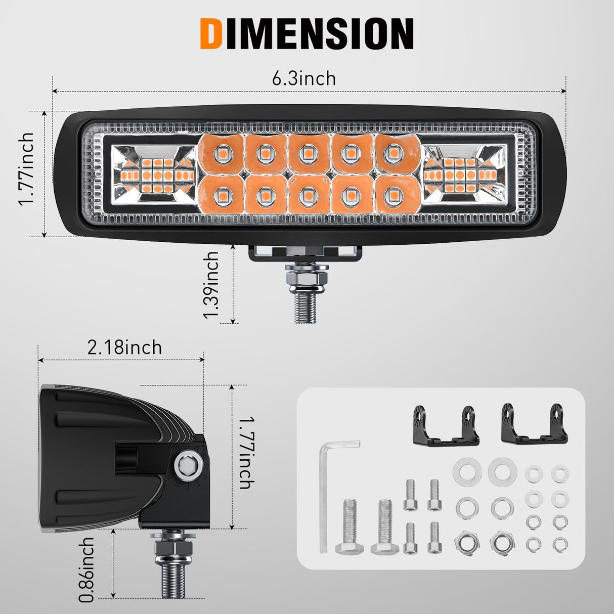 6 Inch Purple LED Light Pods 2 PCS 60W Flood Spot Combo Beam Off Road Driving Decoration Neon Hunting Lighting for 12V 24V ATV UTV Pickup Truck Tractor