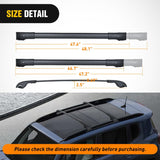 Roof Rack Cross Bars Fit for Jeep Renegade 2015 16 17 18 19 20 2021 with Factory Side Rails,Adjustable Aluminum Less Wind Noise Car Crossbars for Cargo Carrier Luggage Box Kayak Tent Snowboard