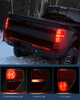 Taillight Assembly Compatible with 2009 2010 2011 2012 2013 2014 Ford F-150 F150 Pickup Truck Taillight Rear Lamp Replacement OE Style Red Housing Passenger side Chrome Trim