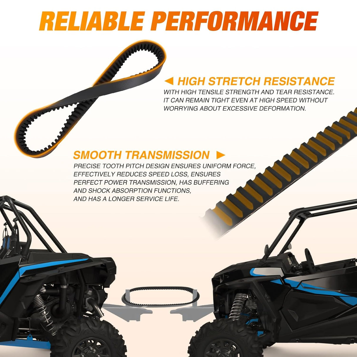 Drive Belt 3211077 for Polaris CVT Belts Compatible with Polaris Sportsman 500 335 400 450 Scrambler 500 Ranger Magnum Blazer Trail Boss Big Xpress Xplorer 4x4 ATV UTV Replaces 3211048 20G4022