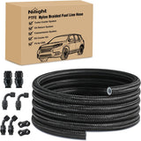 10AN 10FT PTFE Fuel Hose Kit with 8PCS AN10 Fitting&Hose Separator | Fit E85 Nylon Stainless Steel Braided Fuel Hose Universal for Automotive Racing Engines