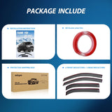 Outside-Mount Window Rain Guards for Chevy Equinox 2010-2017, 4PCS | Window Visors for Fresh Air Circulation While Driving, Chevy Equinox 2010 2011 2012 2013 2014 2015 2016 2017, Smoke Tinted
