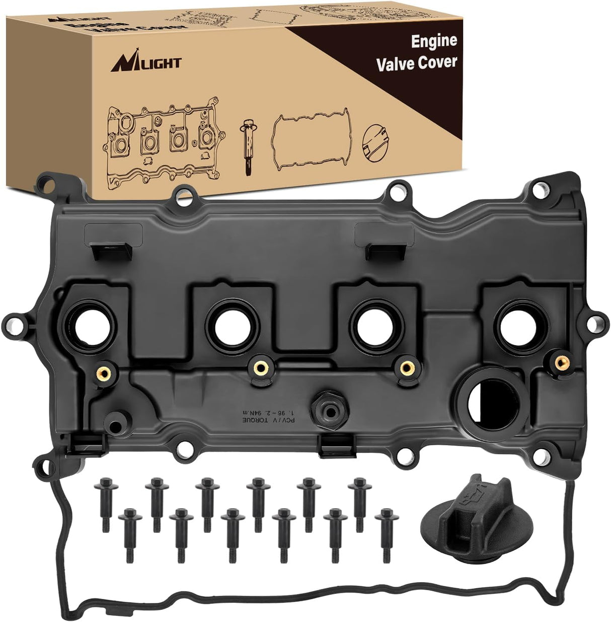 Engine Valve Cover for Nissan Altima 2014 2015 2016 2017, Rogue 2014-2016, Murano 2016, Pathfinder 2014, Valve Cover for QX60 Hybrid 2014 2015 2016 2017, 2.5L #132643KY0A (Bolts Included)