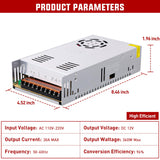 AC 110V/220V to DC 12V Voltage Converter 30A 360W Power Supply | Switching Power Supply Adapter Transformer Low Voltage Output LED Driver for LED Strip Light Radio CCTV Camera video System