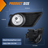 Fog Lights Assembly Compatible with 2011 2012 2013 2014 Dodge Charger (Not fit SRT8 Models) w/9006 12V 51W Bulbs Clear Lens