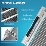 AC Condenser Fit for Honda Civic L4 1.8L 2.4L Coupe 2012 13 14 2015 Air Conditioning A/C Condenser w Receiver Drier Replace#3976, HO3030157, 80110TB0003, 80110TS6H01 Except L4 1.8L CNG Engine