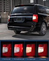 Taillight Assembly Compatible with 2011 2012 2013 2014 2015 2016 Chrysler Town & Country with LED Type Taillights Only Rear Lamp OE Style Passenger Side