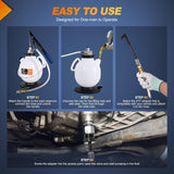 Transmission Fluid Pump Kit 7.5L Automotive Manual Oil Pump Extractor ATF Refill Dispenser Transfer Pump with 15 ATF Filler Adapters 2Gal Oil Filling Filler System Fluid Extractor Pump Tool Kit