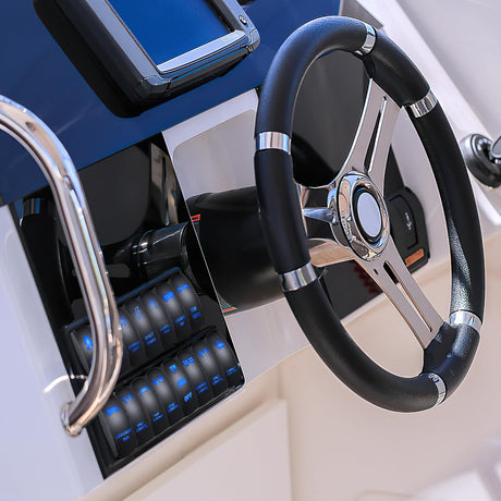 12 Volt Power Rocker Switch Led Light Bar 5 Pin Laser On Off SPST Switches 20A/12V 10A/24V Blue with Jumper Wires Set for Cars Trucks Boats ATVs UTVs RVs