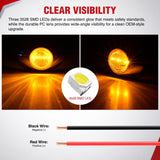 3 Inch Oval LED Trailer Marker Light, Chrome Bezel Amber Lens | 10 Pack IP67 Waterproof 12V Surface Mount Marker & Clearance Light, Fits Semi Trucks Trailers RVs Pickup Trucks Vans