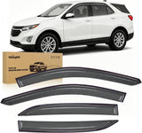 Outside-Mount Rain Guards for Chevy Equinox 2018-2024, 4PCS | Window Deflectors Window Visors for Fresh Air Circulation, Chevy Equinox 2018 2019 2020 2021 2022 2023 2024, Smoke Tinted