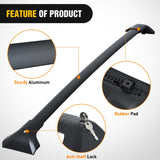 Roof Rack Cross Bars Compatible with Toyota Highlander 2020 21 22 23 24 2025 with Side Rails, Adjustable Aluminum Less Wind Noise Car Crossbars for Cargo Carrier Luggage Kayak Tent SnowboardX