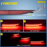 Rear Bumper Tail Light Compatible with 2019 2020 2021 2022 2023 2024 2025 Toyota Corolla Red Lens LED Reflector Bumper Lamp Brake Turn Signal Sequential Flashing Driving Taillights Replacement