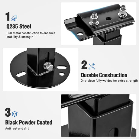 Farm Jack Wheel Mount Bracket, Spare Tire Carrier for Off-Road Jack Recovery 4X4 4WD