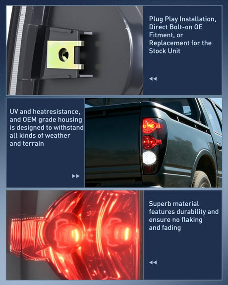 Taillight Assembly Compatible with 2004 2005 2006 2007 2008 2009 2010 2011 2012 Chevy Colorado GMC Canyon 2006-2008 Isuzu Tail Light Rear Lamp OE Style Passenger Side Smoke Red Lens