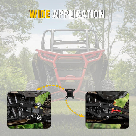 2 Inch Rear Bumper Tow Trailer Hitch Receiver Kit Compatible for UTV ATV 2014-2026 Polaris RZR XP1000 XP 4 1000