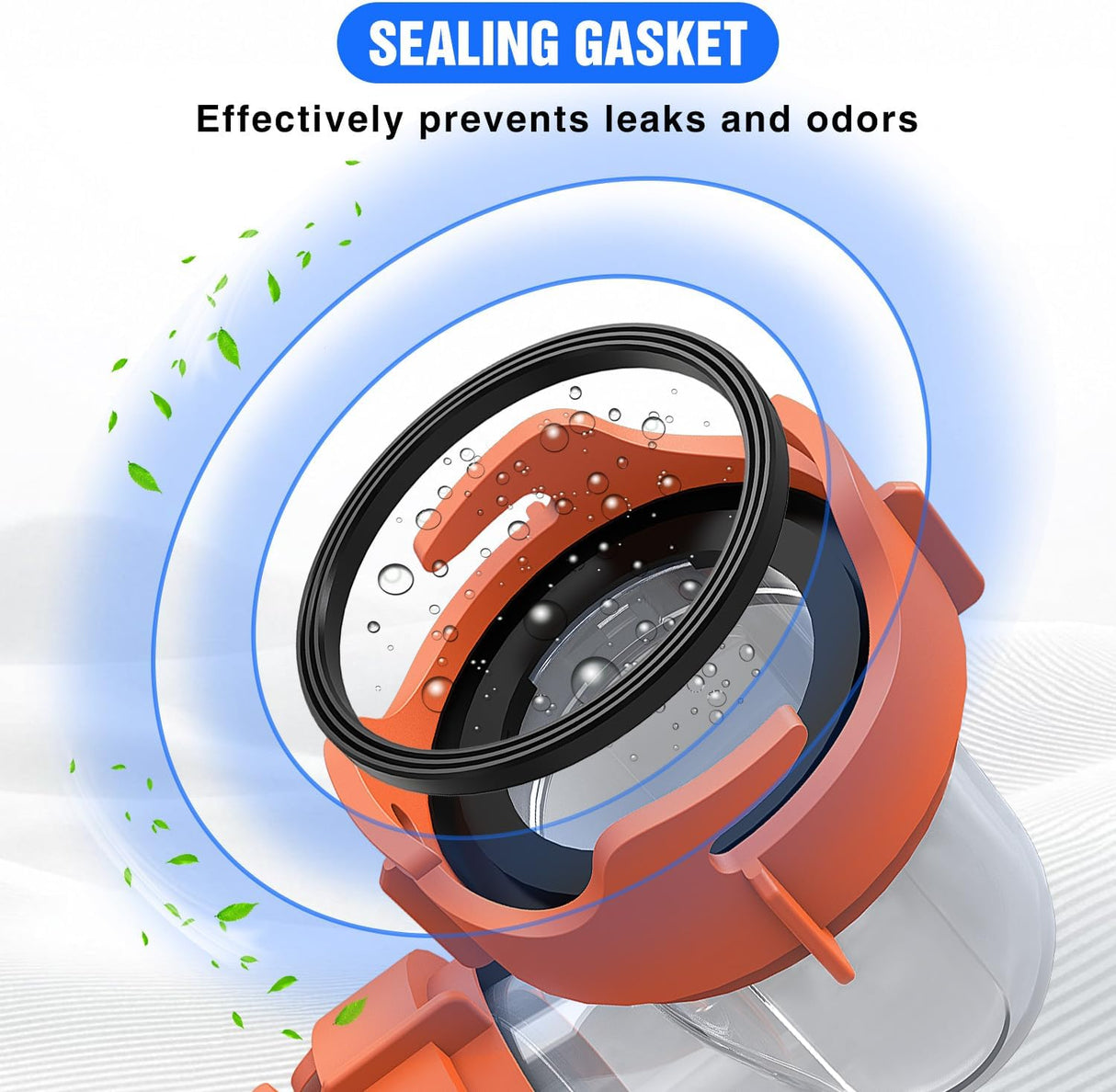 90 Degree RV Tote Tank Adapter, Clear RV Sewer Hose Elbow Fitting with 4 Swivel Bayonet Prongs Leak-Proof Double Odor-Tight Sealing Ring for RV Camping Portable Waste Tank Sewer Hoses, Orange