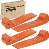 Tire Skates 4Pack – Rollback Tow Truck & Flatbed Carrier Accessories, Low Friction Skids for Locked Wheel Towing & Disabled Vehicle Recovery, 4000 lbs, Orange