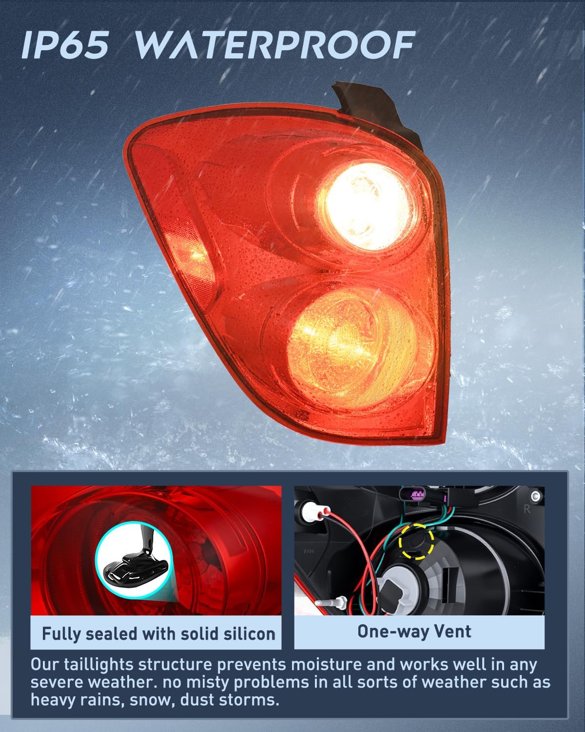 Taillight Assembly for 2010 2011 2012 2013 2014 2015 Chevy Equinox | Tail Light OE Style Rear Lamp Replacement Driver Side