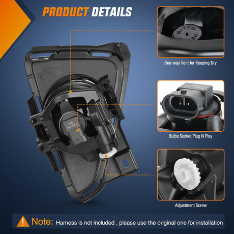 Fog Light Assembly Fog Lights Assembly Compatible with 2016 2017 2018 Toyota RAV4 Fog Lamp Bumper Light Replacement Clean Lens Passenger and Driver Side with 12V H11 552 Halogen Bulbs