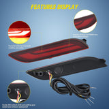 Rear Bumper Tail Light Compatible with 2018 2019 2020 2021 2022 2023 2024 2025 Toyota Camry Smoke Lens LED Reflector Rear Bumper Lamps Brake Turn Signal Sequential Flashing Driving Taillights