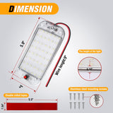 LED Dome Light 8PCS 6 Inch Interior Light White | 48 LEDs 800LM Output with On Off Switch and 12V-85V Compatibility for RV Enclosed Cargo Trailer Truck Boat and Van
