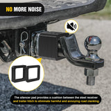 6 Pack-Multiple Size Combination 2Inch Hitch Receiver Silencer Pad Reduce Rattle and Noise Between Receivers and Tow Hitches Fits for 2Inch Trailer Hitch Receiver