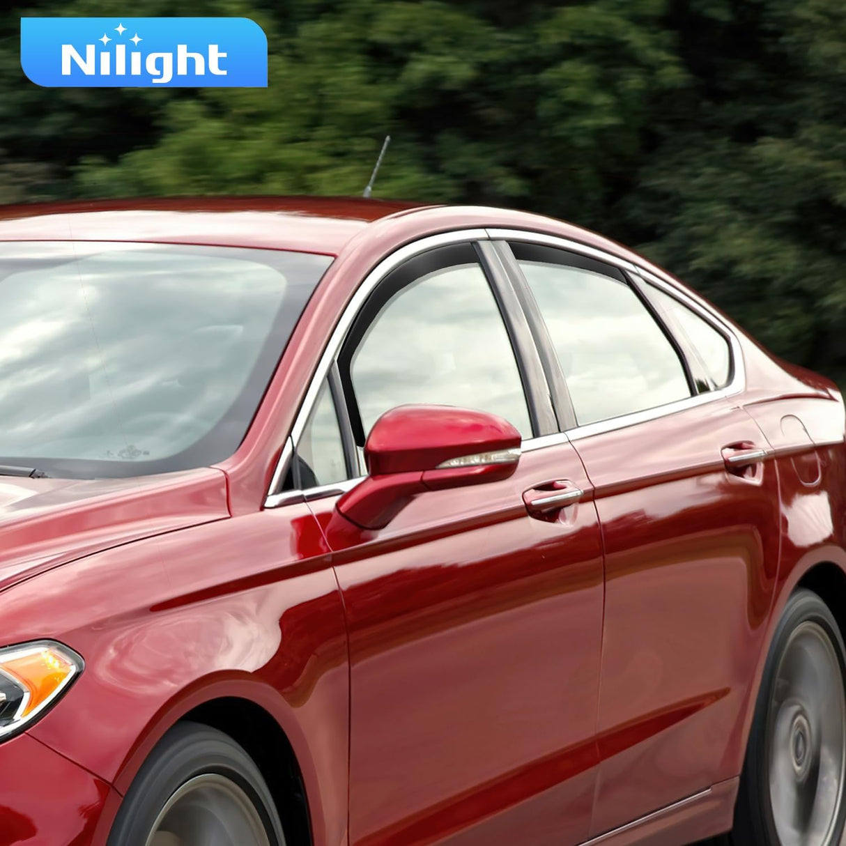 Vent Window Visors for Ford Fusion 2013 2014 2015 2016 2017 2018 2019 2020, in-Channel Rain Guards, Original Window Deflectors-4PCS