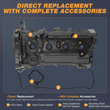 Engine Valve Cover Gasket Kit for Honda Accord 2013-2017 and Honda CR-V 2015-2019, 2.4L, Replace# 12310RDFA01, 122515A2A01