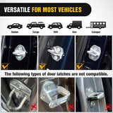 Car Door Step Universal Aluminum Latch Step for Car Roof Access Portable Folding Car Door Latch Hook Step Multi-Adjustable Both Feet Stand Pedal Max Load 500 Lbs for Truck Suv Vehicles, Orange
