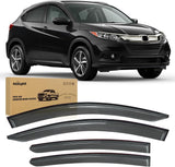 Window Visors for Honda HR-V 2016 2017 2018 2019 2020 2021 2022 | Outside Mount Rain Guards Vent Visors Window Deflectors Fresh Air Ventilation Smoke Tint, 4PCS