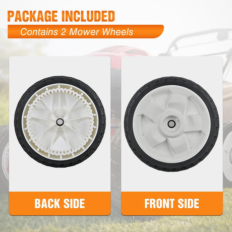 Lawn Mower Drive Wheels Replacement 8 Inch 119-0311, Stens 205-360 Assembly, Toro Lawnmower Front Wheels Compatible with 20001 20330 20331 20339 20350 and More, 2-Pack