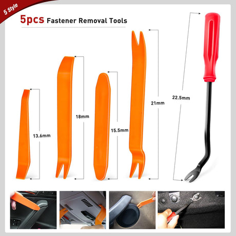 795Pcs Car Push Retainer Clips Auto Fasteners Kit Included 16 Sizes Nylon Bumper Fender Rivets Door Trim Panel Clips with 5 Fasteners Remover 10 Cable Ties for Toyota GM Ford Honda Chevy