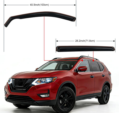 in Channel Rain Guards for Nissan Rogue S SV SL(Not fit Sport Model) 2014-2020 Original Window Deflectors, Vent Window Visors-4PCS