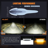 Side Shooter LED Light Pods with Amber DRL 6.5 Inch 2089LM Spot Flood Combo Offroad Driving Auxiliary Lights w/ 16AWG Wiring Kit for Truck ATV UTV Jeep