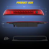 Third Brake Light Tail High Mount 3rd Stop Lights Red Lens Compatible with Jeep Patriot 2007 2008 2009 2010 2011 2012 2013 2014 2015 2016 2017 Van SUV Rear Center Cab Lamp