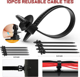 855Pcs Car Push Retainer Clips Auto Fasteners Kit Included 16 Sizes Nylon Bumper Fender Rivets Door Trim Panel Clips with 5 Fasteners Remover 10 Cable Ties for Toyota GM Ford Honda Chevy