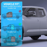 Side Window Deflectors for Toyota Tundra 2022 2023 2024 2025 2026 Double Cab Window Visors Rain Guards, Vent Shade for Fresh Air, Rain & Snow Protection, Wind Noise Reduction-4PCS