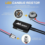 1156 LED CANbus Decoder, Anti-Flickering Harness Load Resistor Kit Turn Signal Error Warning Canceller, Pack of 2