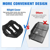 Center Console Cover Fit for Chevy GMC Silverado Sierra 2014-2018 | for Silverado Sierra 2014 15 16 17 2018 Jump Seat Accessories Middle Armrest Cover for Car Waterproof Nappa Leather, Black
