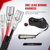 Wiring Harness Kit Nylon 12 AWG 1 Lead 12 V On Off Switch Power Relay Blade Fuse for LED Light Bar Off Road Lights on Cars Jeep Boat Trucks