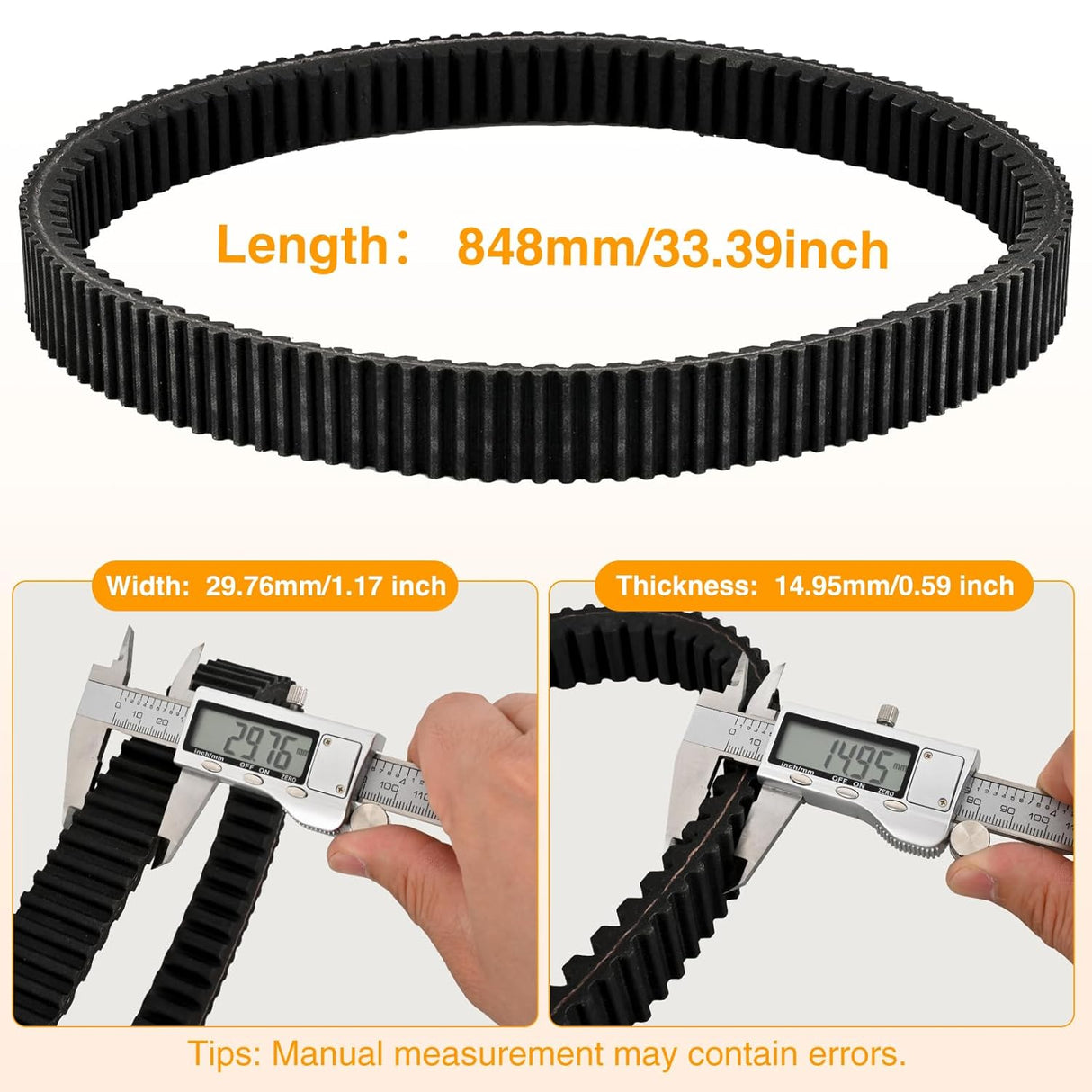 Drive Belt 59011-0003 Fit for Kawa-sa-ki Brute Force 650 750 2005-2020 KFX700 2004-2009 KRF750 Prairie 360 650 700 2002-2012 Teryx 750 2011 Replace 19C3218, 59011-0019 Aramid Fiber CVT Belt