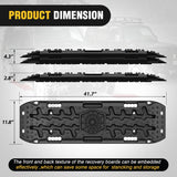 Off Road Traction Boards 4x4 Truck Jeep Recovery Tracks Mats Gear | Heavy Duty Tire Recovery Boards Mounting Kit With Round and Square Jack Lift Base for Truck Jeep SUV Mud Sand Dunes Snow